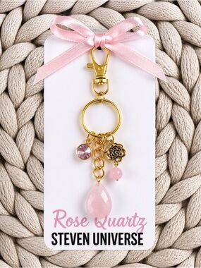 New Handmade Keychain Inspired by "Rose Quartz" (Steven Universe)
